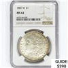 Image 1 : 1887-O Morgan Silver Dollar NGC MS62