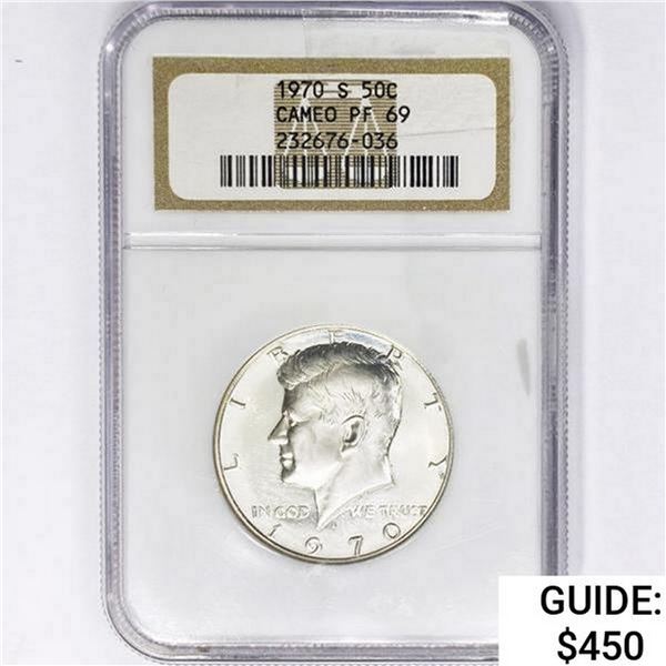 1970-S Kennedy Half Dollar NGC PF69 CAMEO