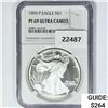 Image 1 : 1993-P American Silver Eagle NGC PF69 UC