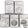 Image 1 : 1987 Set [5] American Silver Eagles NGC MS69