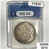 Image 1 : 1921 Morgan Silver Dollar ANACS MS64