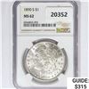 Image 1 : 1890-S Morgan Silver Dollar NGC MS62