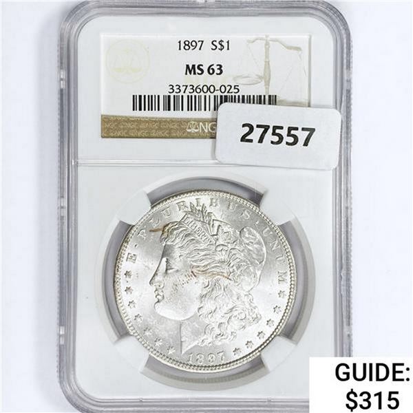 1897 Morgan Silver Dollar NGC MS63