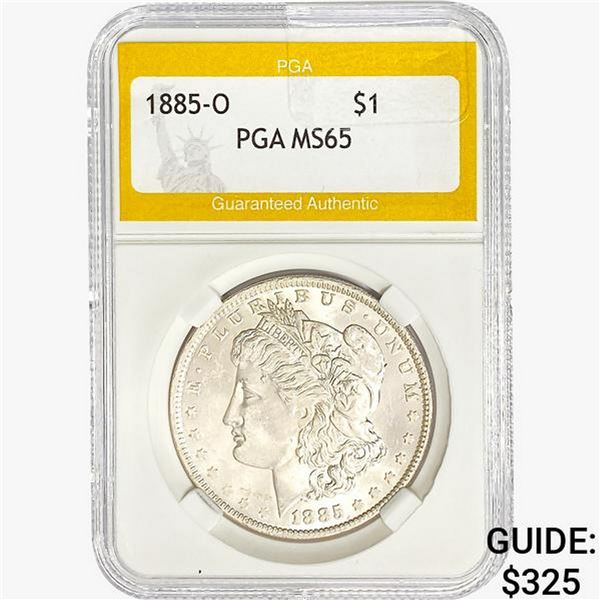 1885-O Morgan Silver Dollar PGA MS65