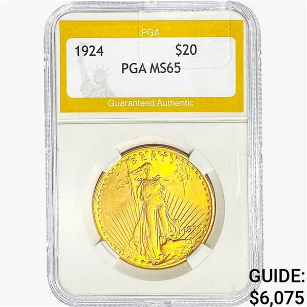 1924 $20 Gold Double Eagle PGA MS65