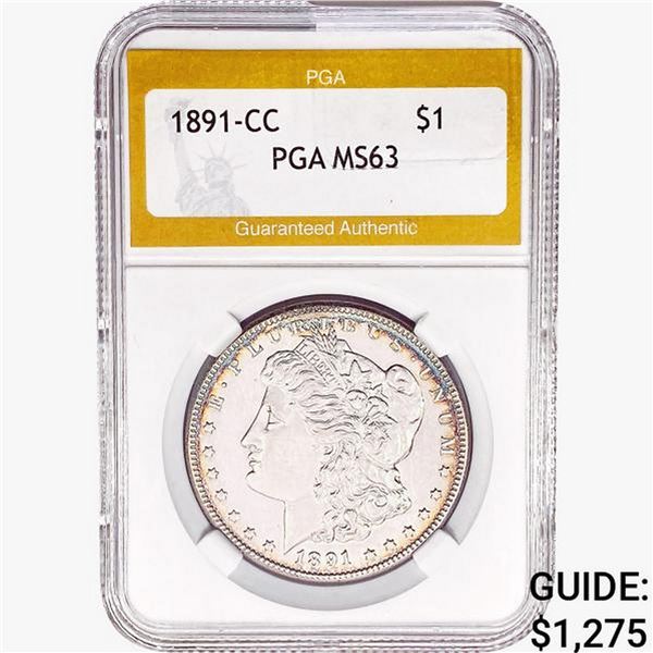 1891-CC Morgan Silver Dollar PGA MS63