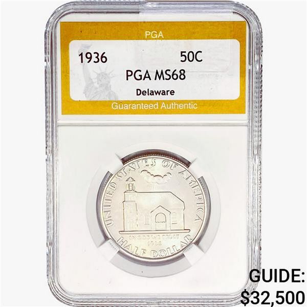 1936 Delaware Half Dollar PGA MS68