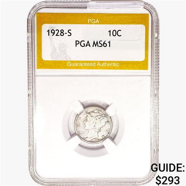 1928-S Mercury Silver Dime PGA MS61