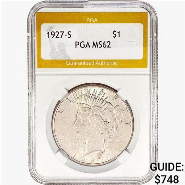 1927-S Silver Peace Dollar PGA MS62