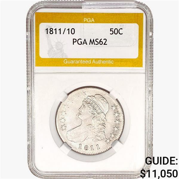 1811/10 Capped Bust Half Dollar PGA MS62