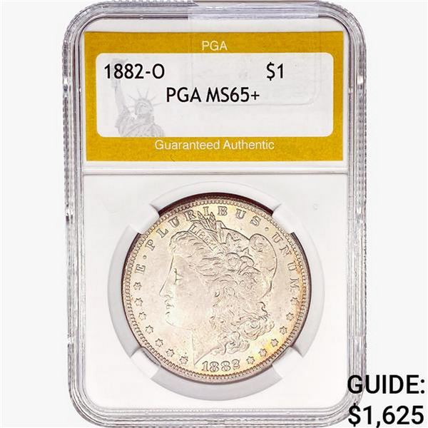 1882-O Morgan Silver Dollar PGA MS65+