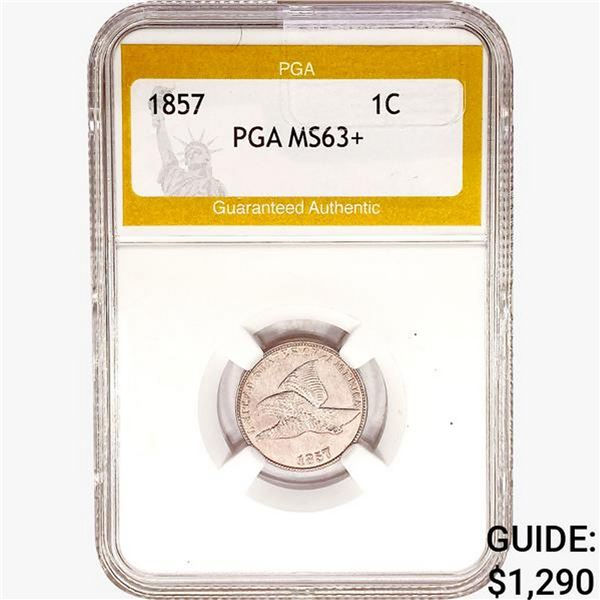 1857 Flying Eagle Cent PGA MS63+