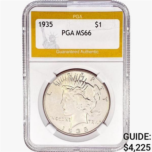 1935 Silver Peace Dollar PGA MS66