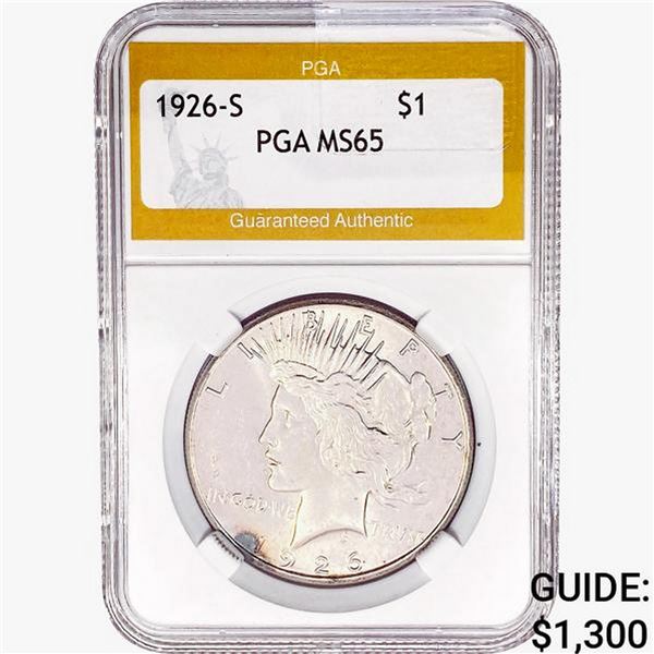 1926-S Silver Peace Dollar PGA MS65