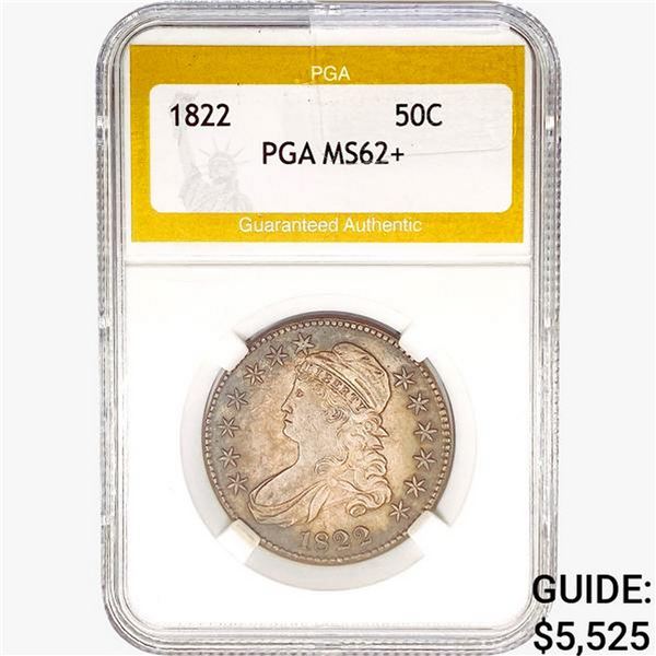 1822 Capped Bust Half Dollar PGA MS62+