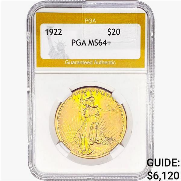 1922 $20 Gold Double Eagle PGA MS64+