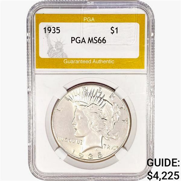 1935 Silver Peace Dollar PGA MS66