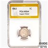 Image 1 : 1863 Indian Head Cent PGA MS64 Copper/Nickel