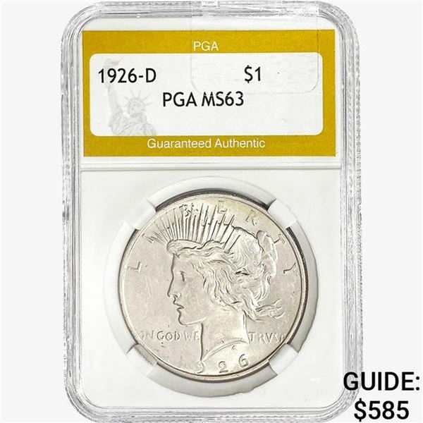 1926-D Silver Peace Dollar PGA MS63
