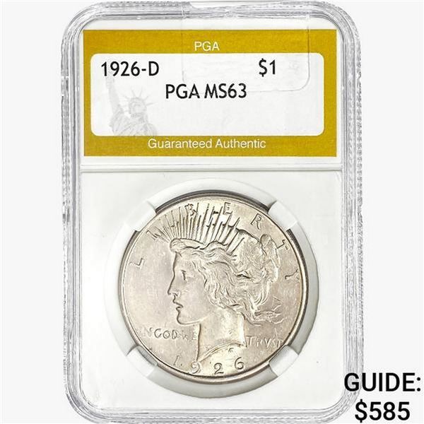 1926-D Silver Peace Dollar PGA MS63