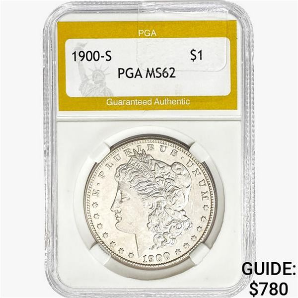 1900-S Morgan Silver Dollar PGA MS62