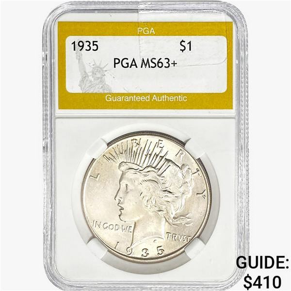 1935 Silver Peace Dollar PGA MS63+