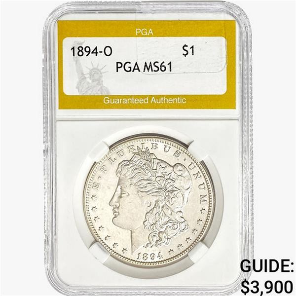 1894-O Morgan Silver Dollar PGA MS61