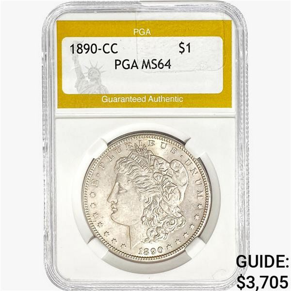 1890-CC Morgan Silver Dollar PGA MS64