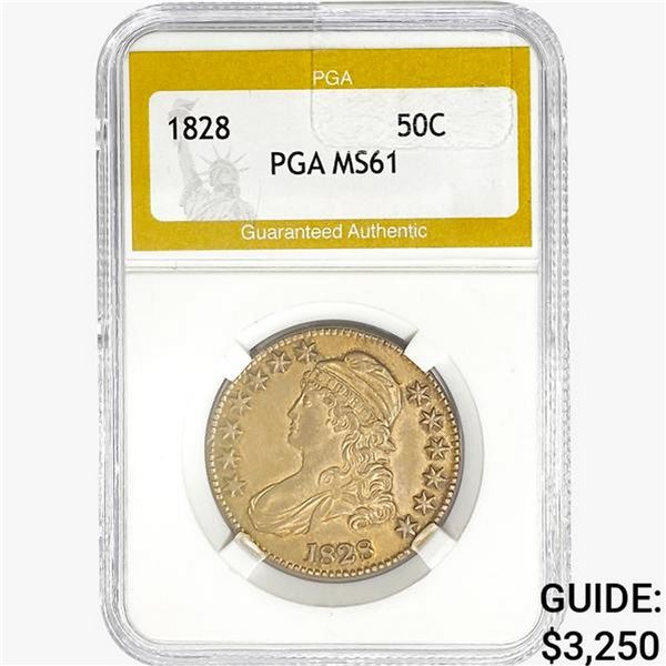 1828 Capped Bust Half Dollar PGA MS61