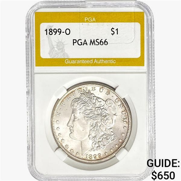 1899-O Morgan Silver Dollar PGA MS66