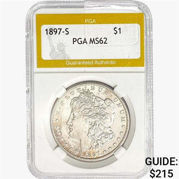 1897-S Morgan Silver Dollar PGA MS62