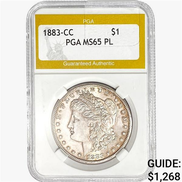 1883-CC Morgan Silver Dollar PGA MS65 PL