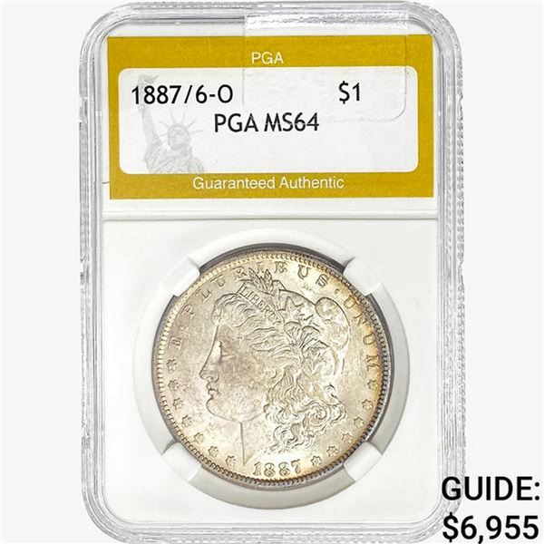 1887/6-O Morgan Silver Dollar PGA MS64