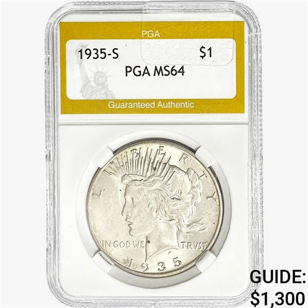 1935-S Silver Peace Dollar PGA MS64