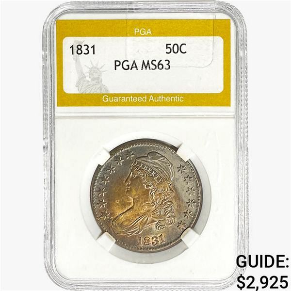 1831 Capped Bust Half Dollar PGA MS63