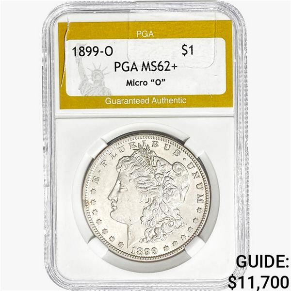 1899-O Morgan Silver Dollar PGA MS62+ Micro "O"