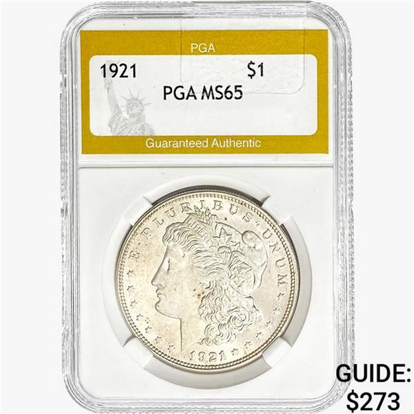 1921 Morgan Silver Dollar PGA MS65