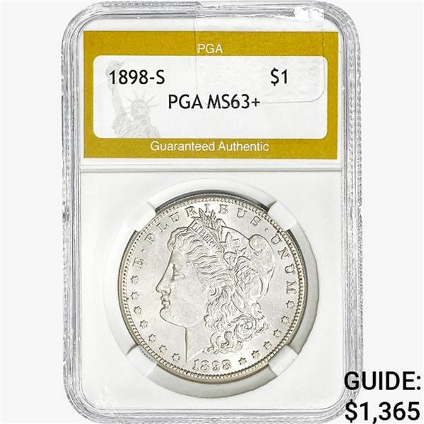 1898-S Morgan Silver Dollar PGA MS63+