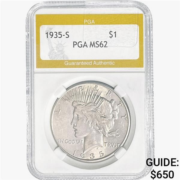 1935-S Silver Peace Dollar PGA MS62