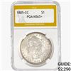 1885-CC Morgan Silver Dollar PGA MS65+
