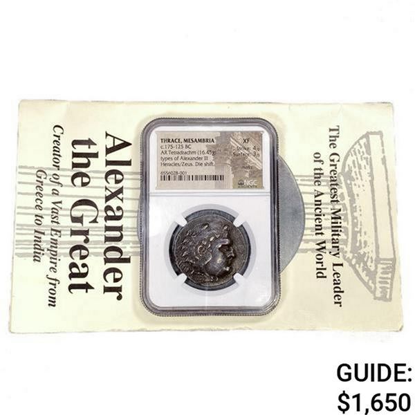 c.175-125 BC Greek Thrace Tetradrachm NGC XF