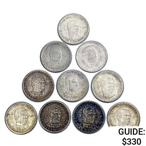 1946-1951 Booker t Wash Half Dollars [10 Coins]