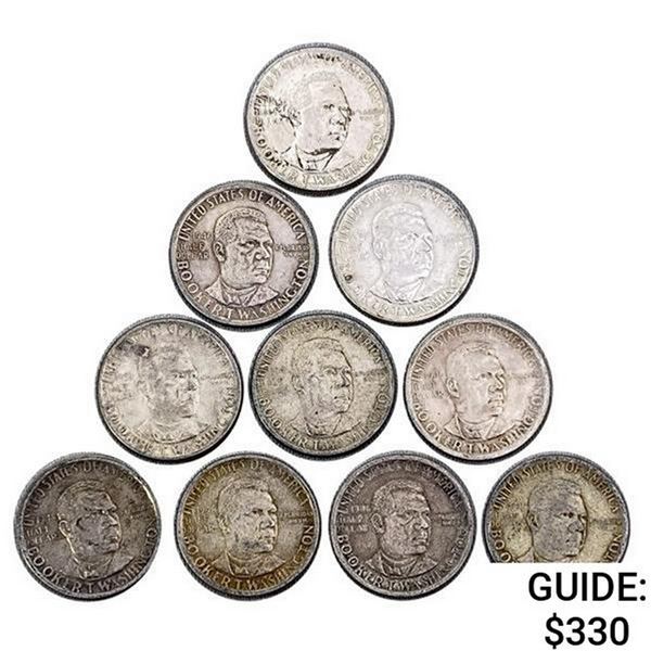 1946-1951 Booker T Wash Half Dollars [10 Coins]