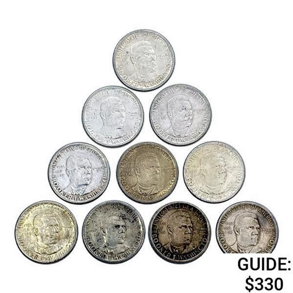 1946-1951 Booker t Wash Half Dollars [10 Coins]