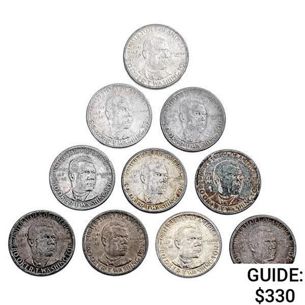 1946-1947 Booker T Washington Halves [10 Coins]