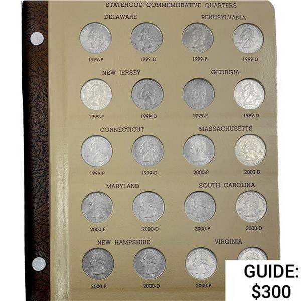 1999-2009 Statehood Washington Quarter Set[124 Coi