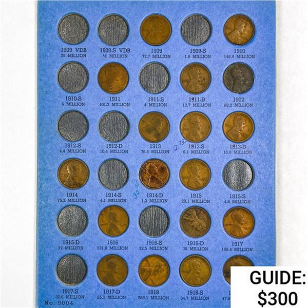 1909-1940 Lincoln Cent Book (66 Coins)