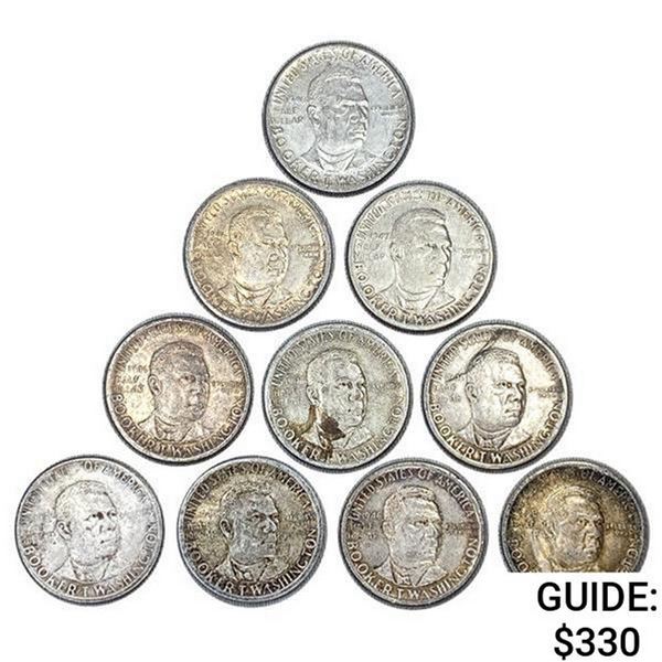 1946-1951 Booker T Wash Half Dollars [10 Coins]