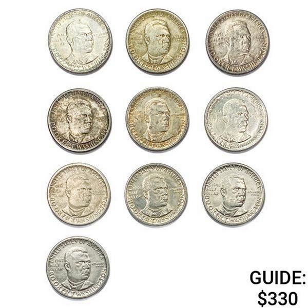 1946-1951 Booker T Wash. Half Dollars [10 Coins]