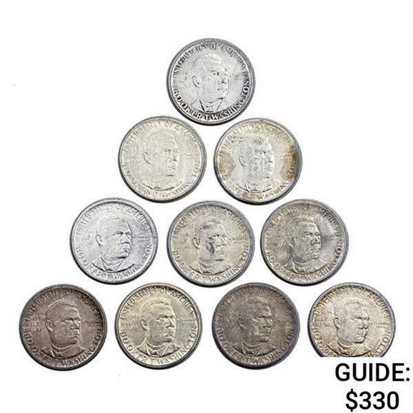 1946-1951 Booker T Wash Half Dollars [10 Coins]